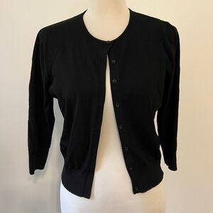 C’est City Silk Blend Black Cardigan – Size Small